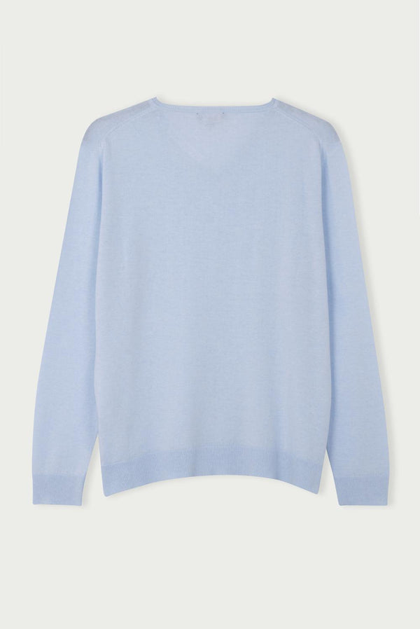 Herren Pullover Mikrofaser Hellblau