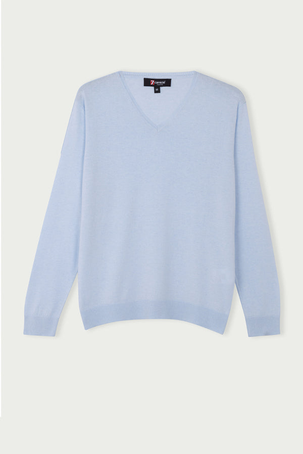 Herren Pullover Mikrofaser Hellblau