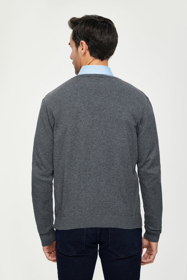 Maglione Uomo Microfibra Grigio