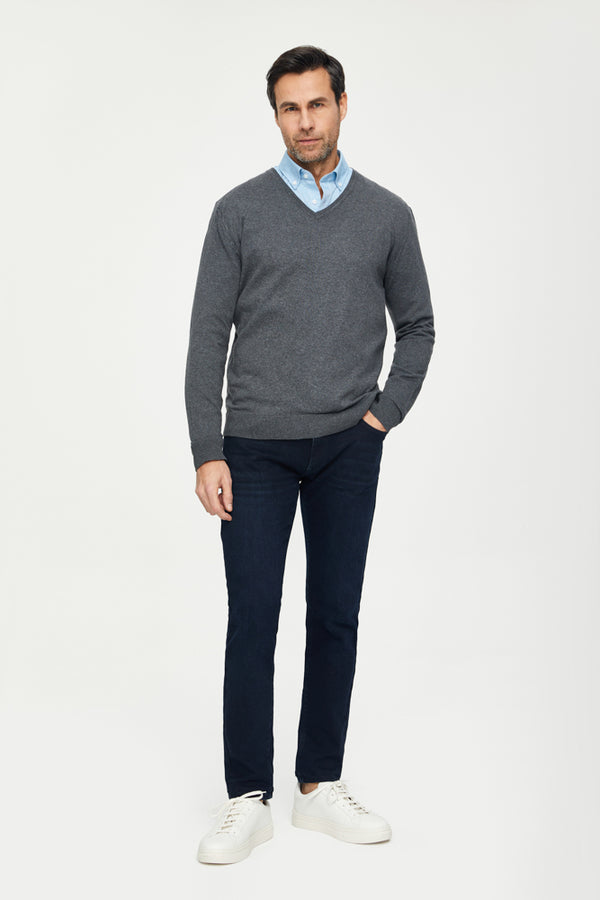 Maglione Uomo Microfibra Grigio
