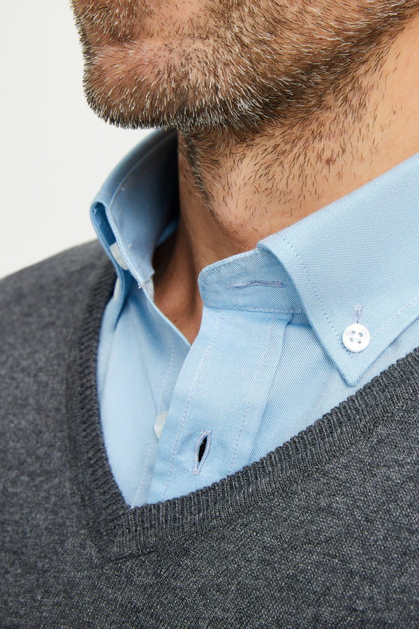 Maglione Uomo Microfibra Grigio