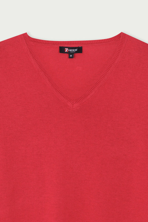 Maglione Uomo Microfibra Rosso