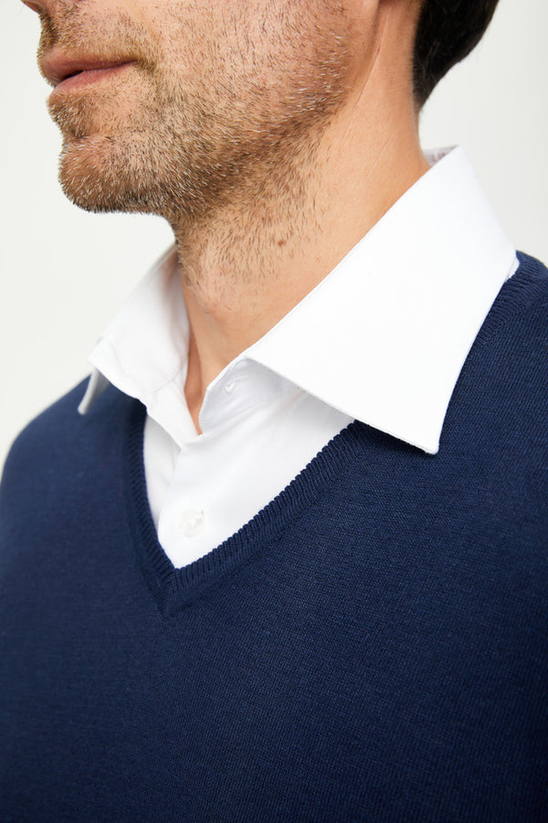 Maglione Uomo Microfibra Blu