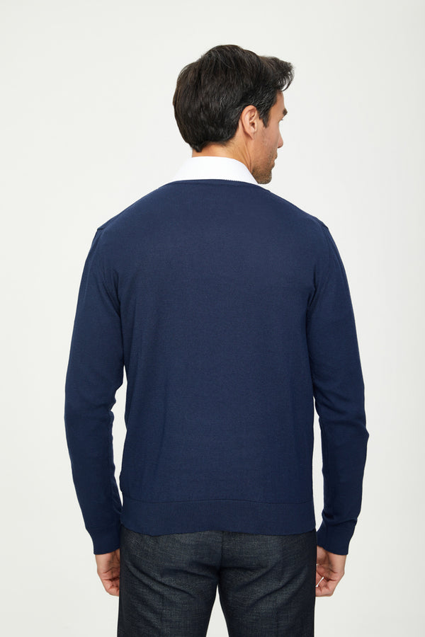Maglione Uomo Microfibra Blu