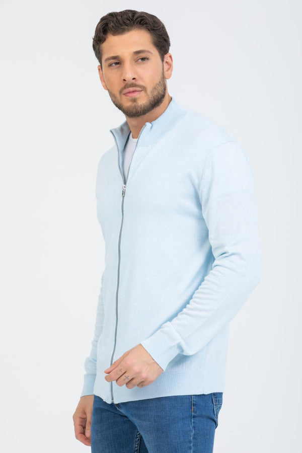 Maglione Uomo Microfibra Celeste