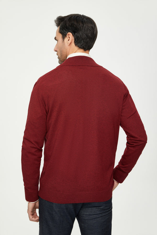 Maglione Uomo Microfibra Rosso