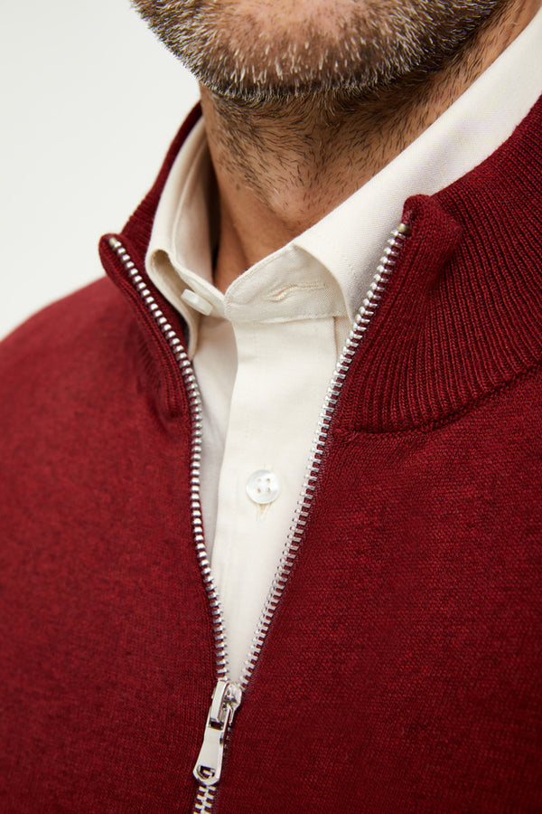 Maglione Uomo Microfibra Rosso