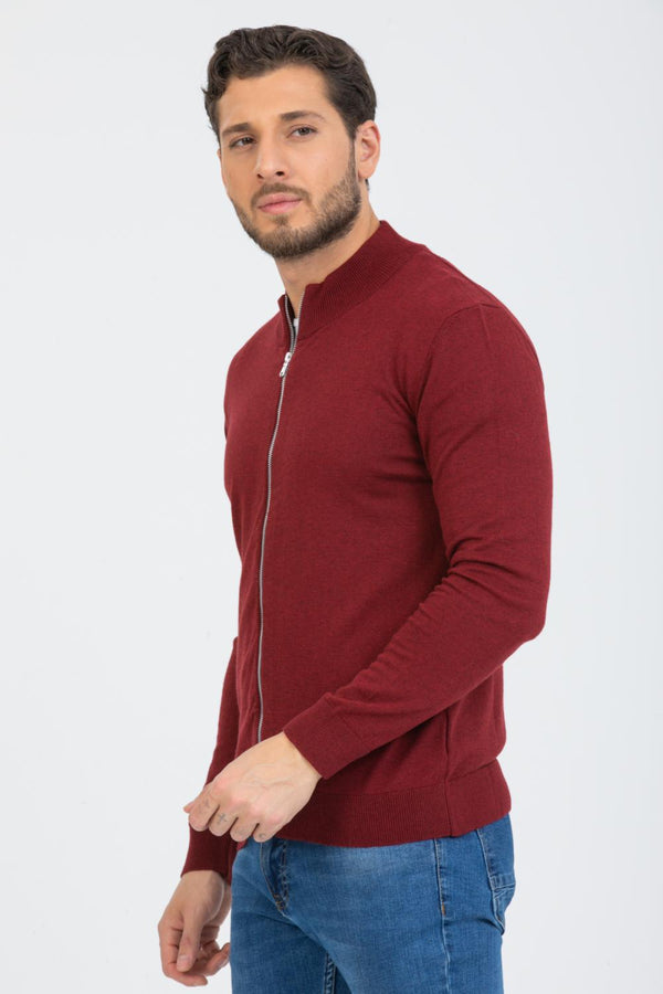 Maglione Uomo Microfibra Rosso