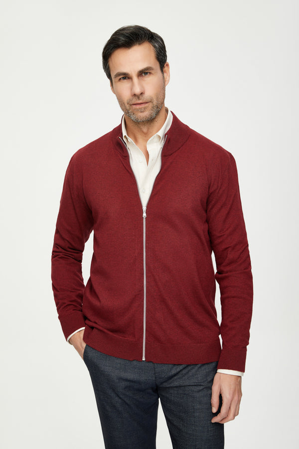 Maglione Uomo Microfibra Rosso
