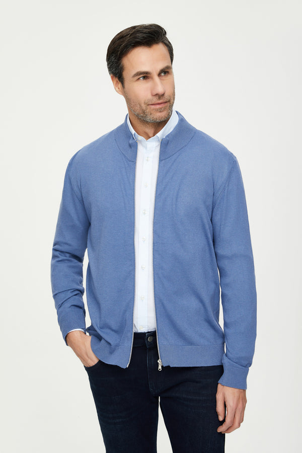 Maglione Uomo Microfibra Blu