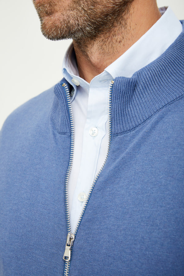 Maglione Uomo Microfibra Blu