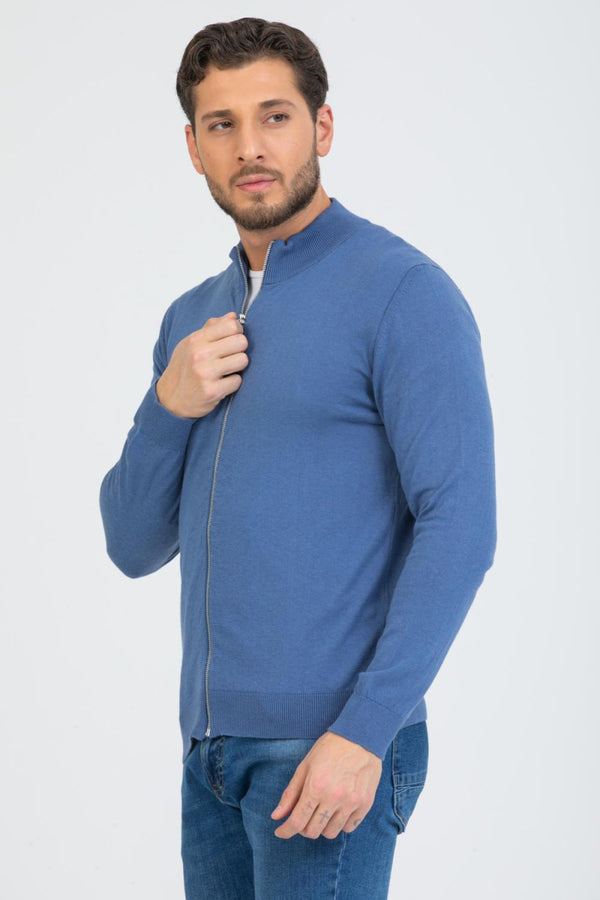 Maglione Uomo Microfibra Blu