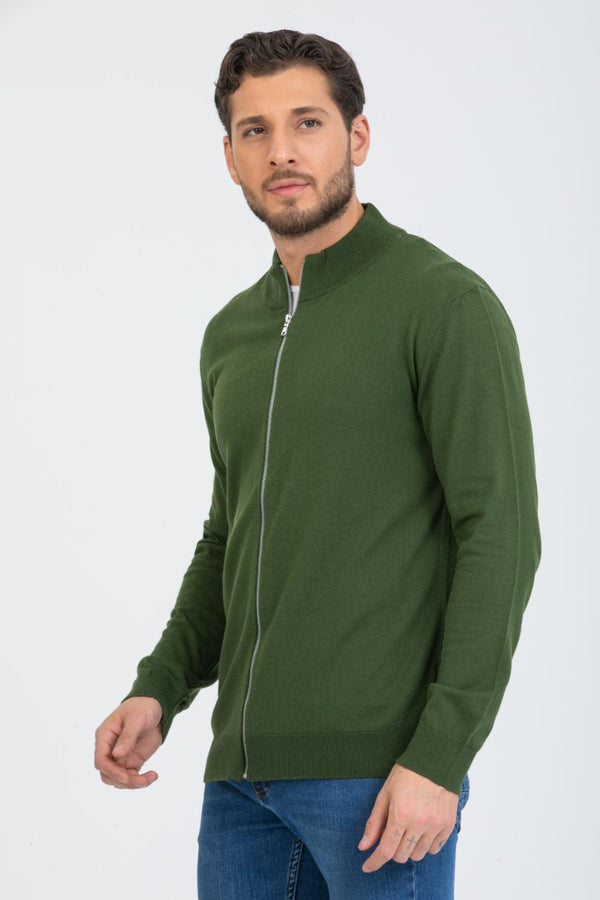 Microfiber Man Sweater Green