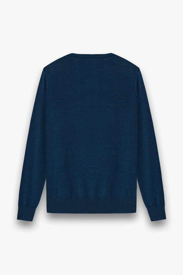 Merino's Blend Man Sweater Blue