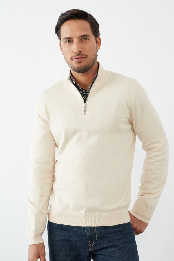 Pull-over Homme Coton Beige
