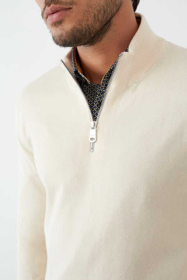 Pull-over Homme Coton Beige