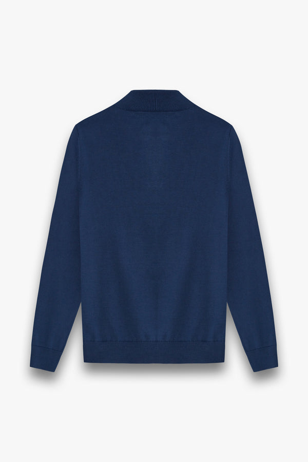 Cotton Man Sweater Blue