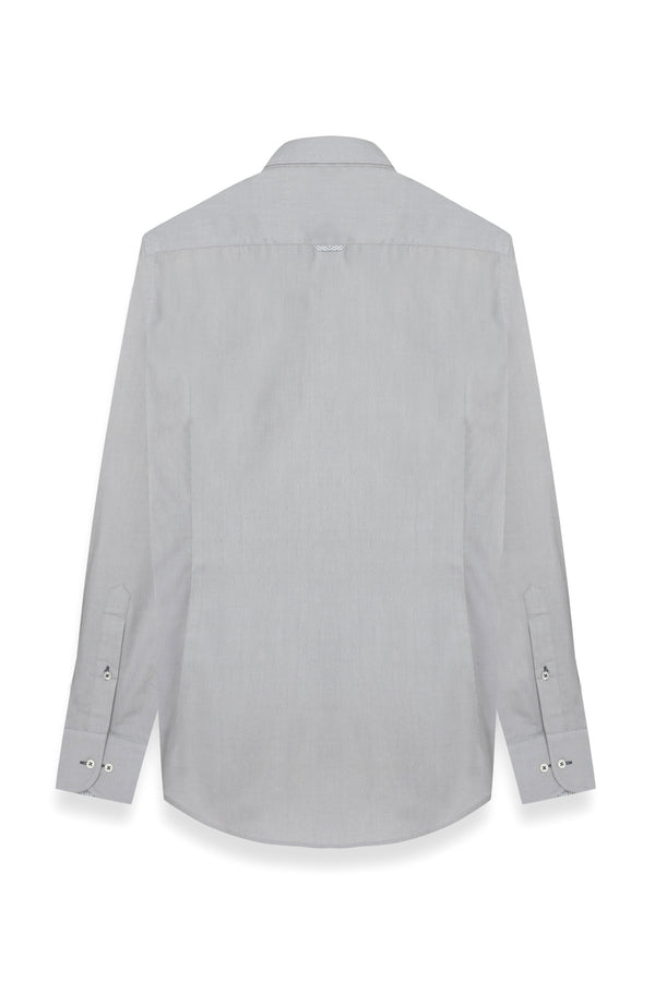 Camicia Uomo Leonardo Sport Oxford Grigio Chiaro