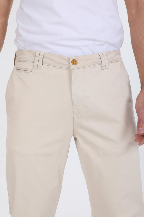 Herren Hose Satin Beige