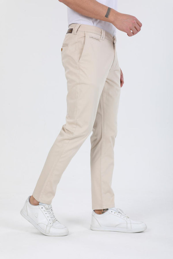 Herren Hose Satin Beige