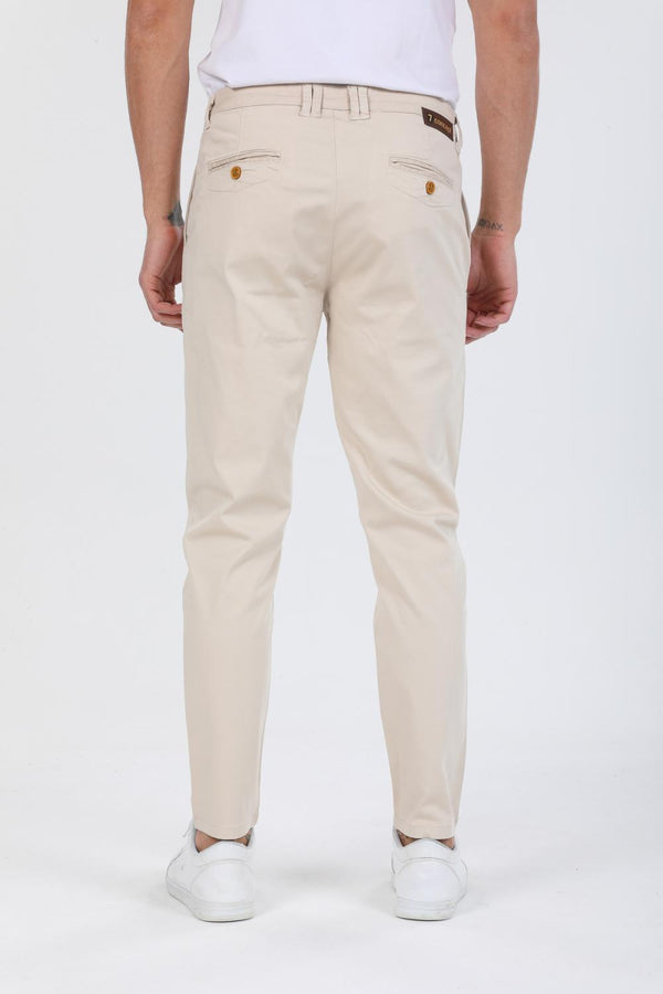 Herren Hose Satin Beige