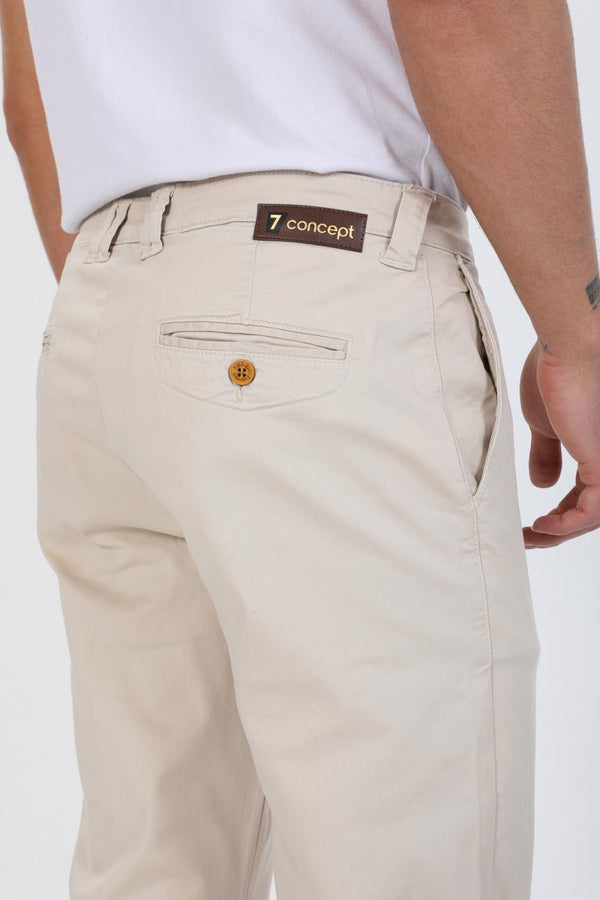 Herren Hose Satin Beige