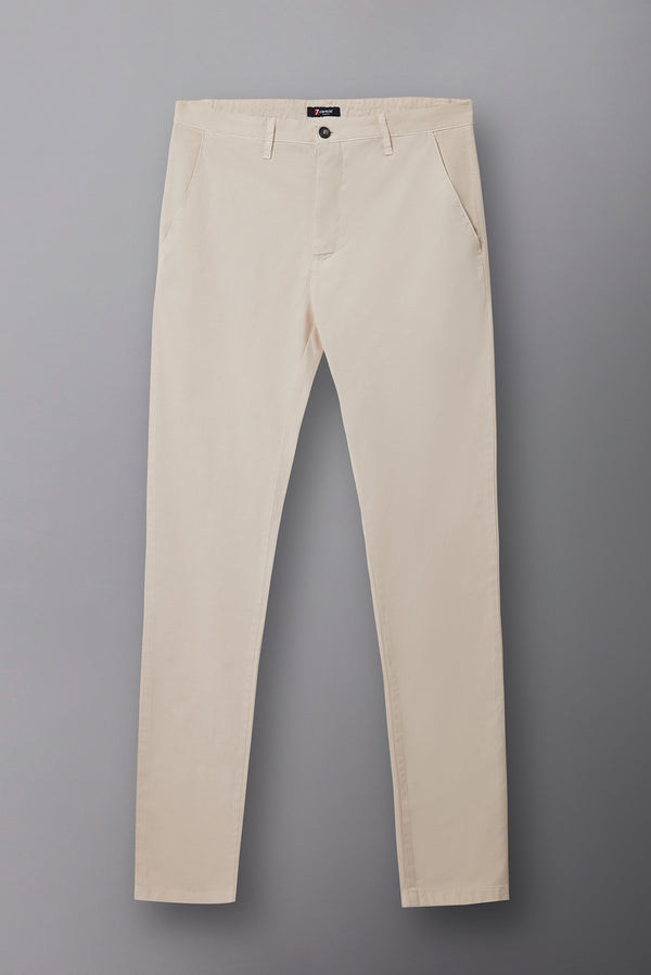 Pantalon Homme Coton extensible Beige