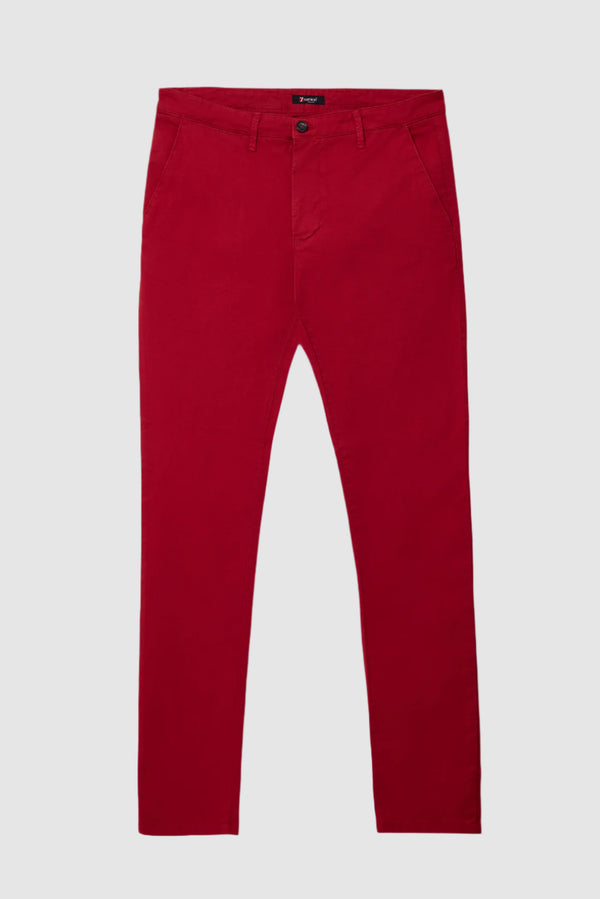 Herren Hose Baumwollstretch Rot