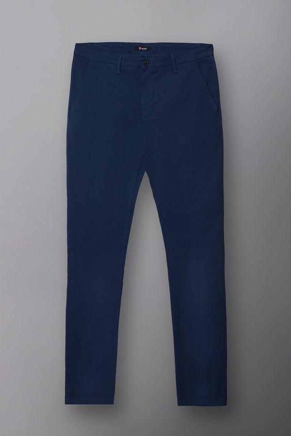 Pantaloni Uomo Cotone elastico Blu