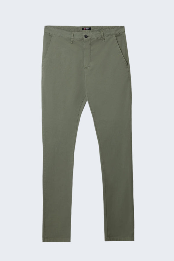 Herren Hose Baumwollstretch Grun