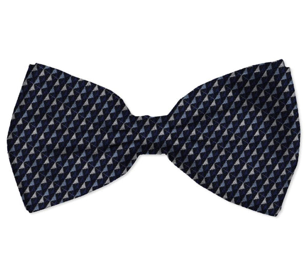 Silk Man Bow tie Blue White