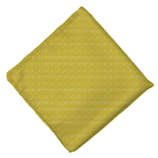 Pochette Uomo Seta Giallo Bianco