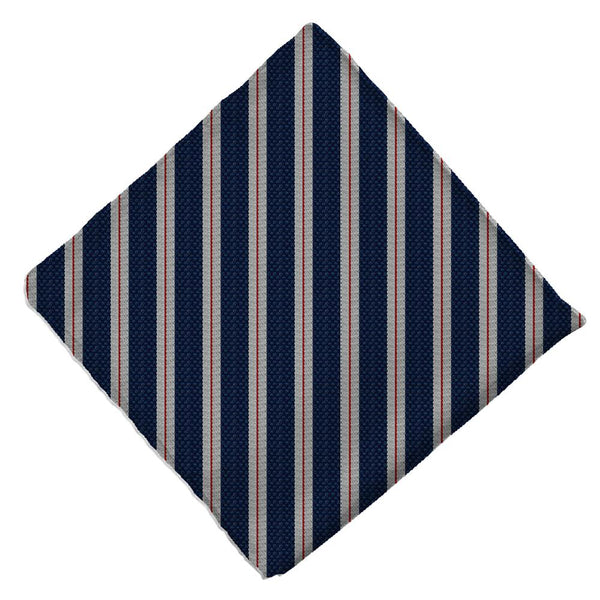 Silk Man Pocket Square Blue White