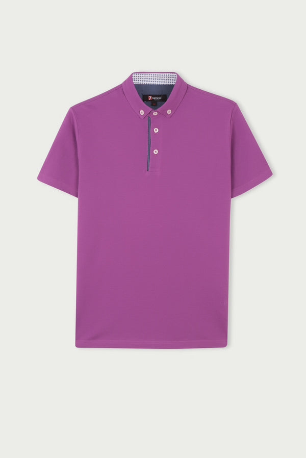 Cotton Man Polo Purple