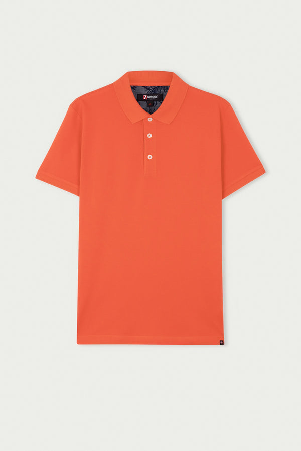Polo Homme Coton Orange