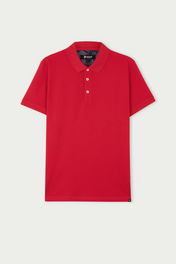 Polo Homme Coton Rouge
