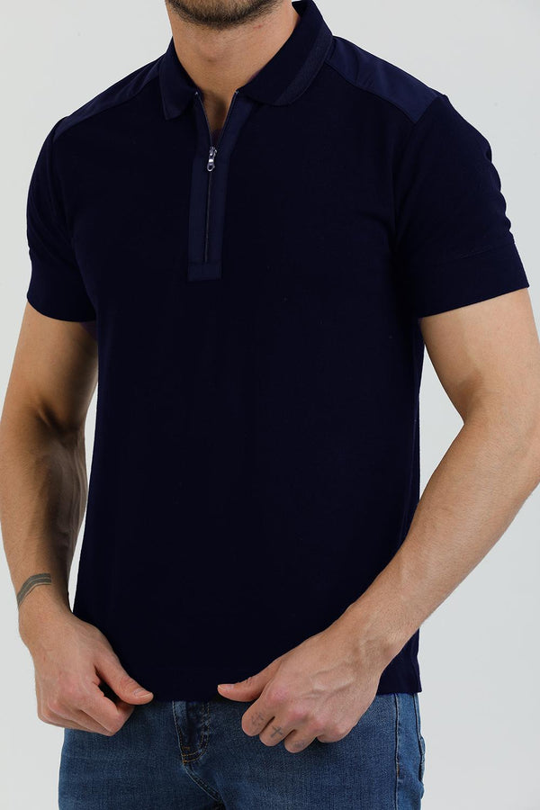 Cotton Man Polo Blue