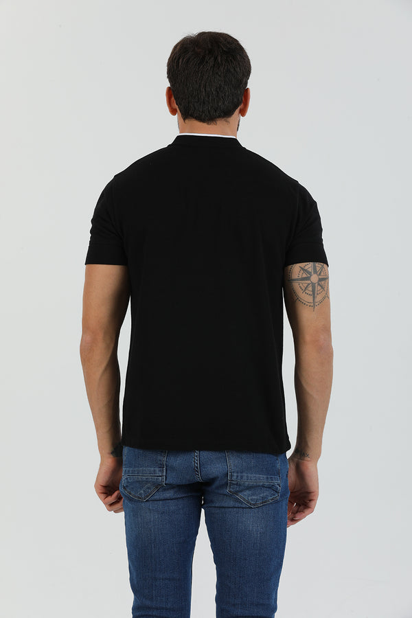 Polo Homme Coton Noir