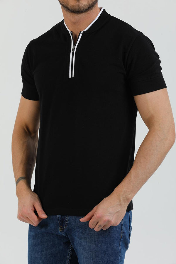 Polo Homme Coton Noir