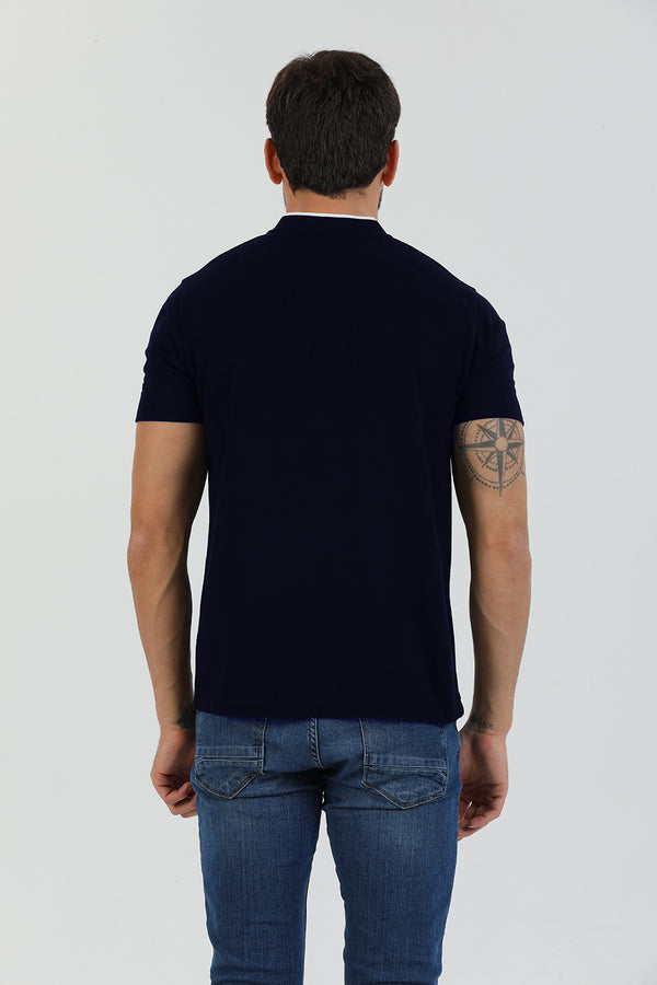 Polo Homme Coton Bleu