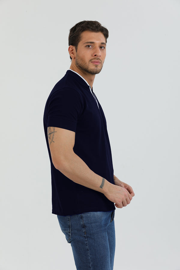 Polo Homme Coton Bleu
