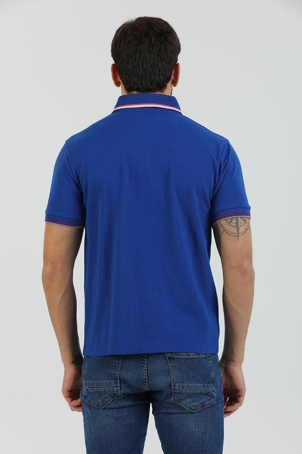 Herren Polo Baumwolle Navy blau