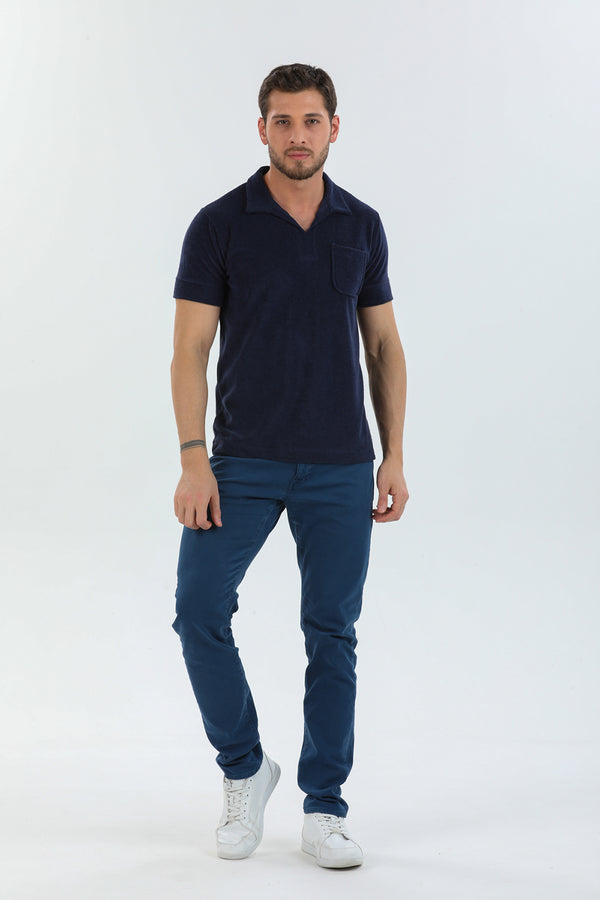 Polo Homme Coton Bleu