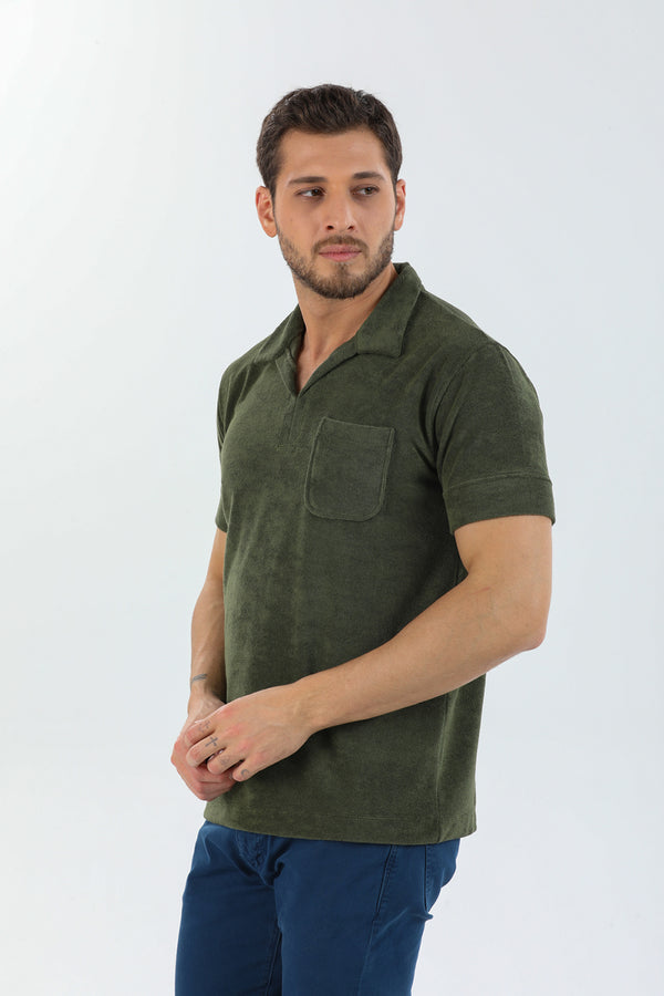 Cotton Man Polo Green