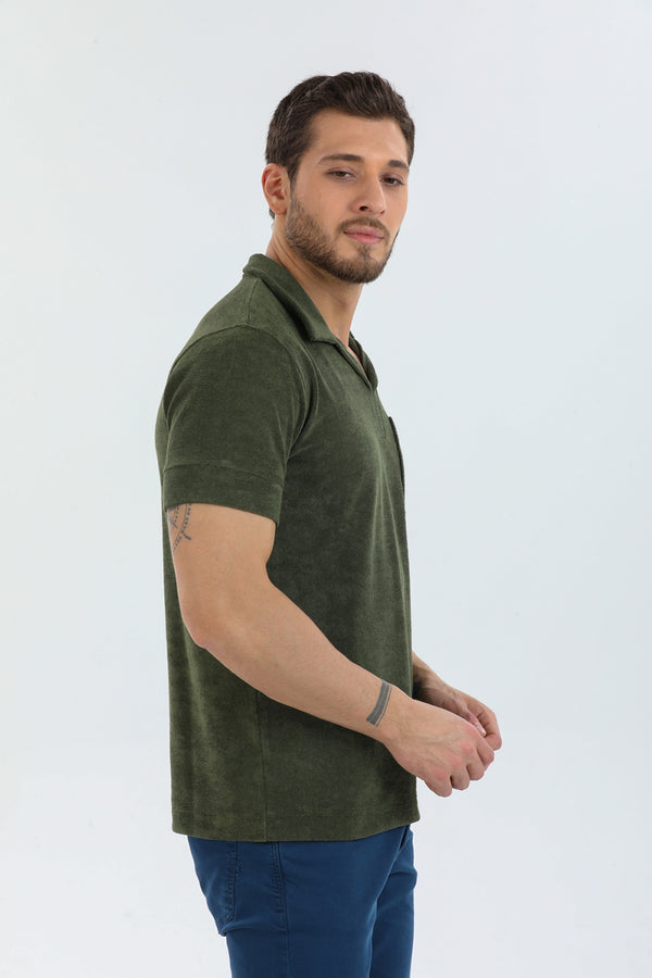 Cotton Man Polo Green