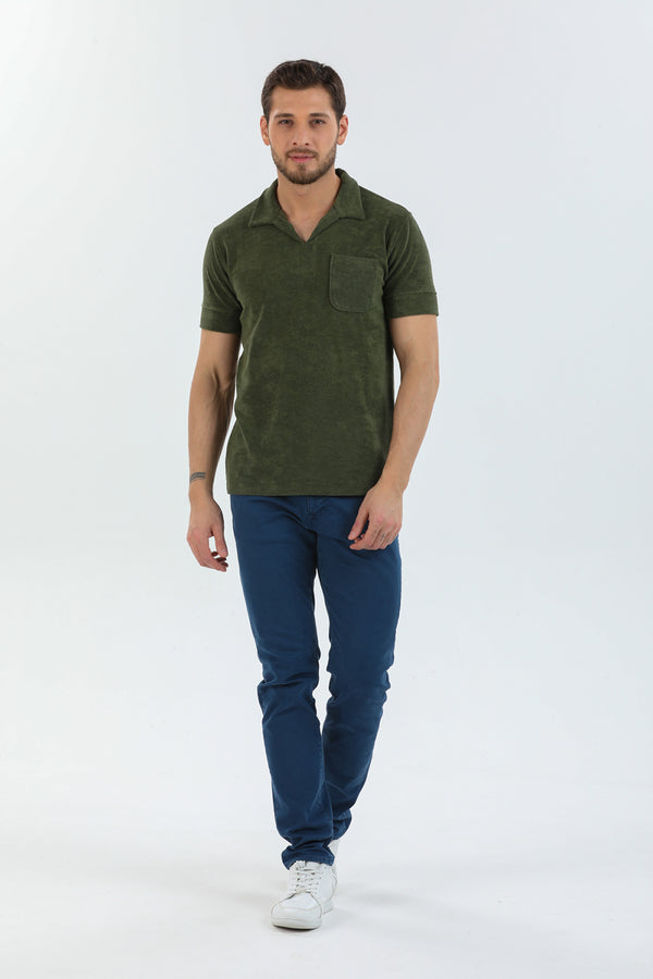 Cotton Man Polo Green