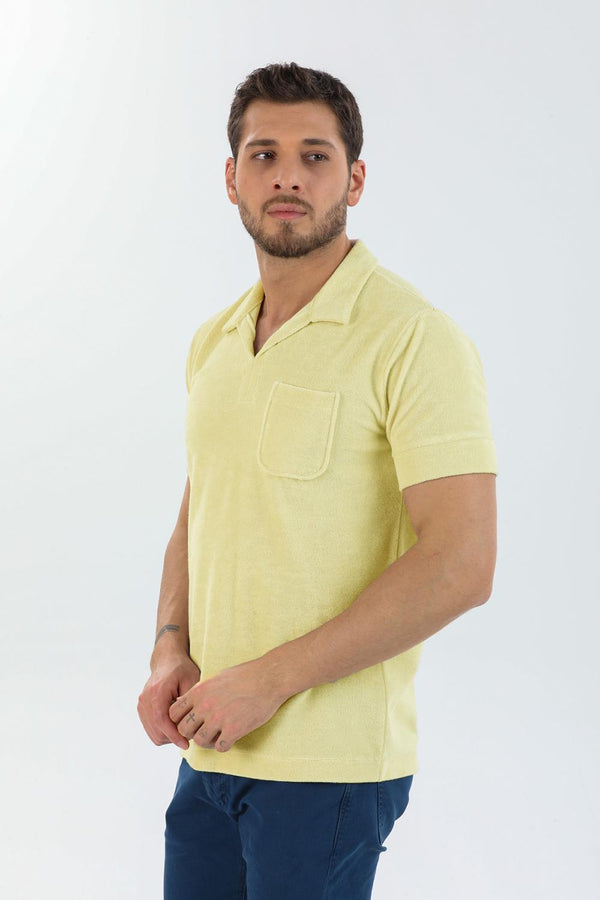 Polo Homme Coton Jaune