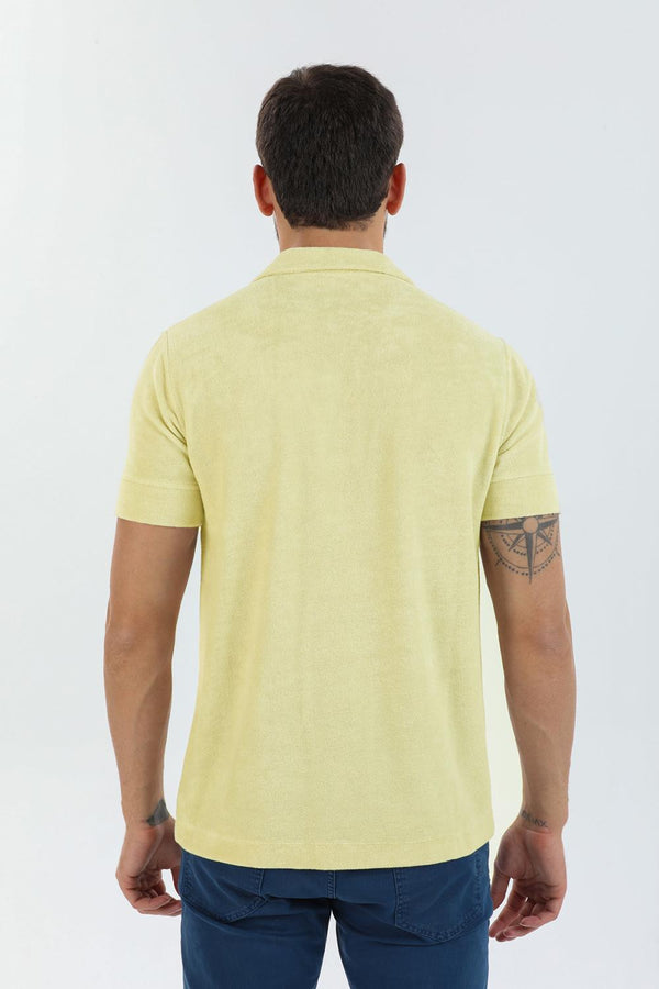 Polo Homme Coton Jaune