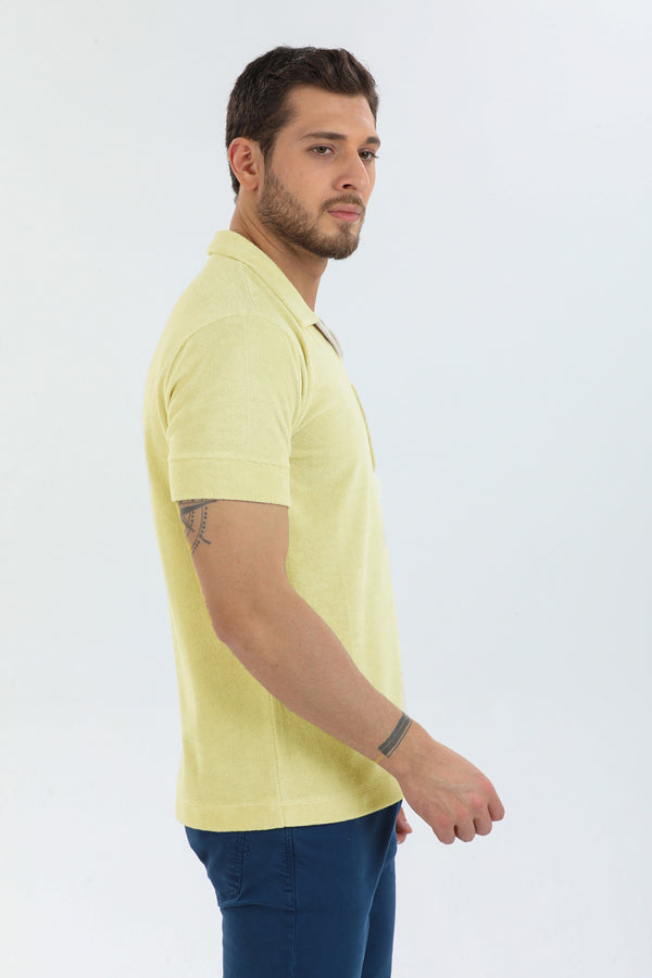 Polo Homme Coton Jaune