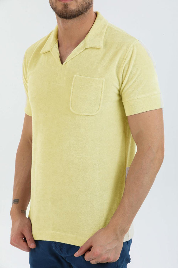 Cotton Man Polo Yellow